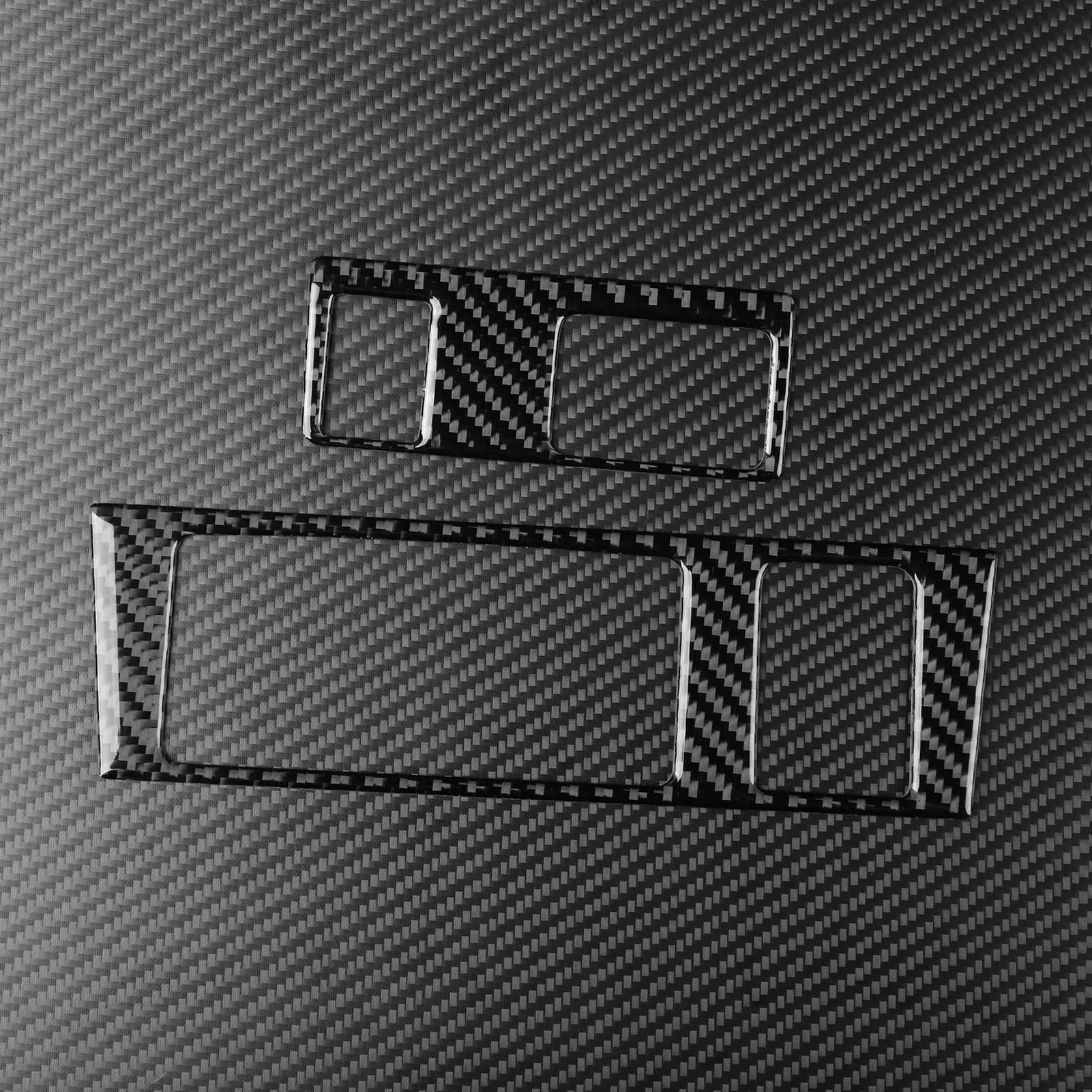 For Toyota Highlander 2008--2013 Carbon Fiber Seat Heater Button Panel Car Interiors Trim Accessories Decoration Stickers