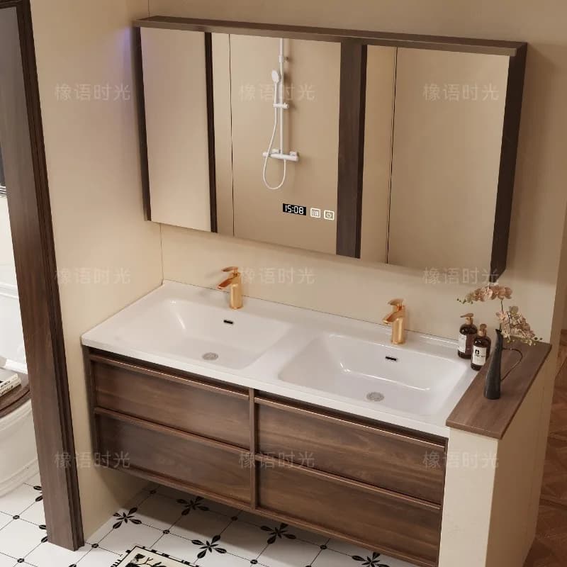 Organizer Mirror Bathroom Cabinet Storage Toilet Display Partitions Drawers Paper Cupboard Modern Archivadores Home Furniture