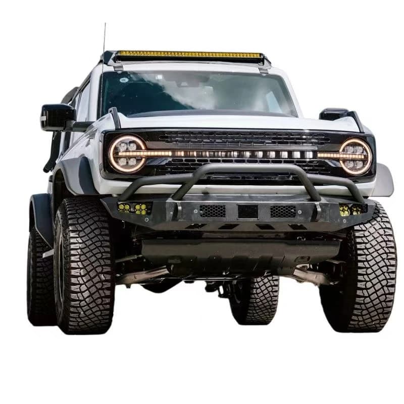 High Quality Manganese Steel Competitive Front Bumper Fit for Bronco Off‑road Bull Bar Heavy Duty Protection Bolt‑on