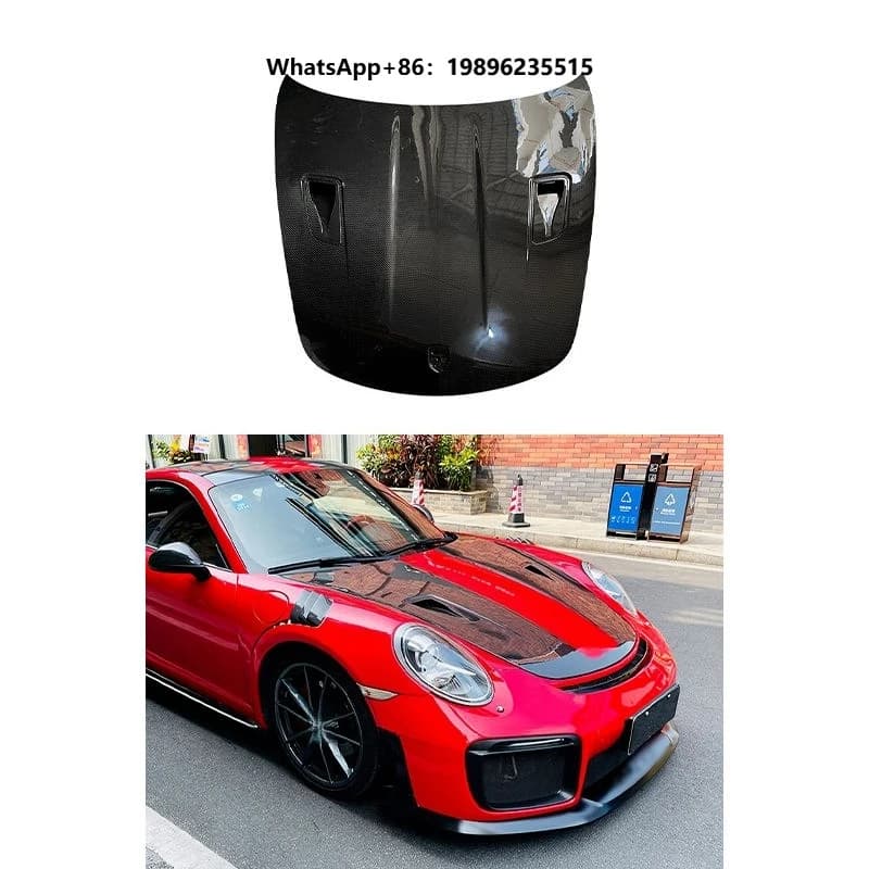 Dry Carbon Fiber Engine Hood Bonnet Fit for 2012-2016 911 991.1 991.2 Car Upgrade Mod Parts