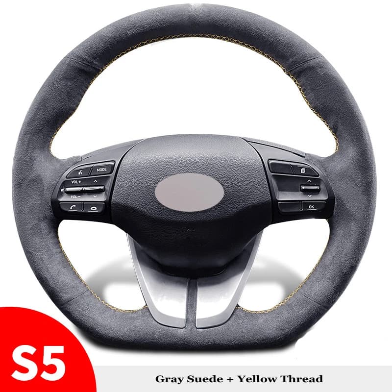 High Quality Genuine Leather Soft Suede Anti-Slip Steering Wheel Cover Wrap Car Accessories Specifically for Citroen C5 X (C5X)