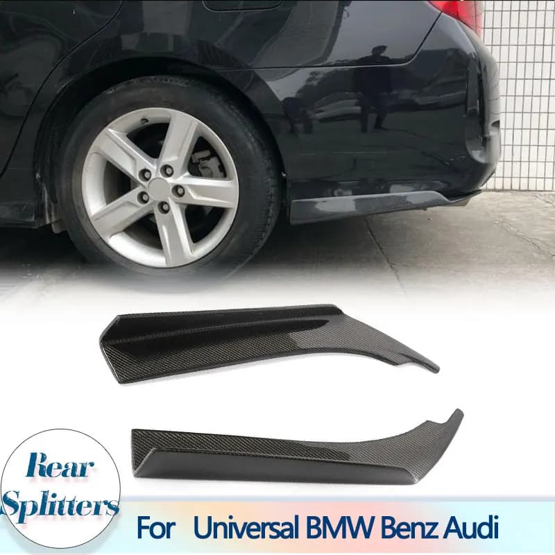 Carbon Fiber Universal Rear Bumper Splitters for BMW M3 M4 M5 for AUDI A5 A4 for BENZ E63 C63 C43 AMG for VW Sport All Cars