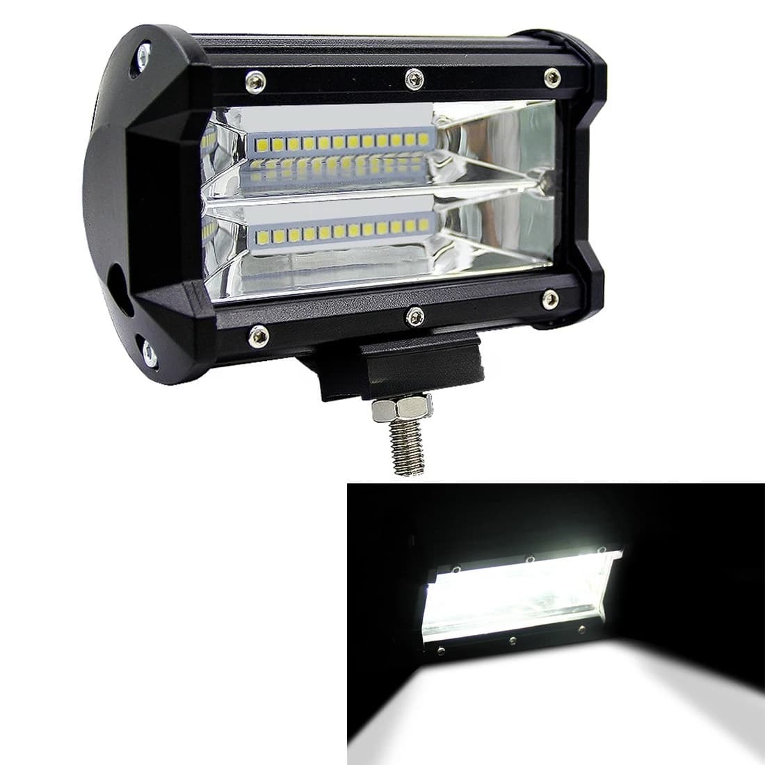5-Inch 18W condenser IP67 waterproof,voltage DC9-48 volts,two rows of LED light strips modified off-road light roof light strips