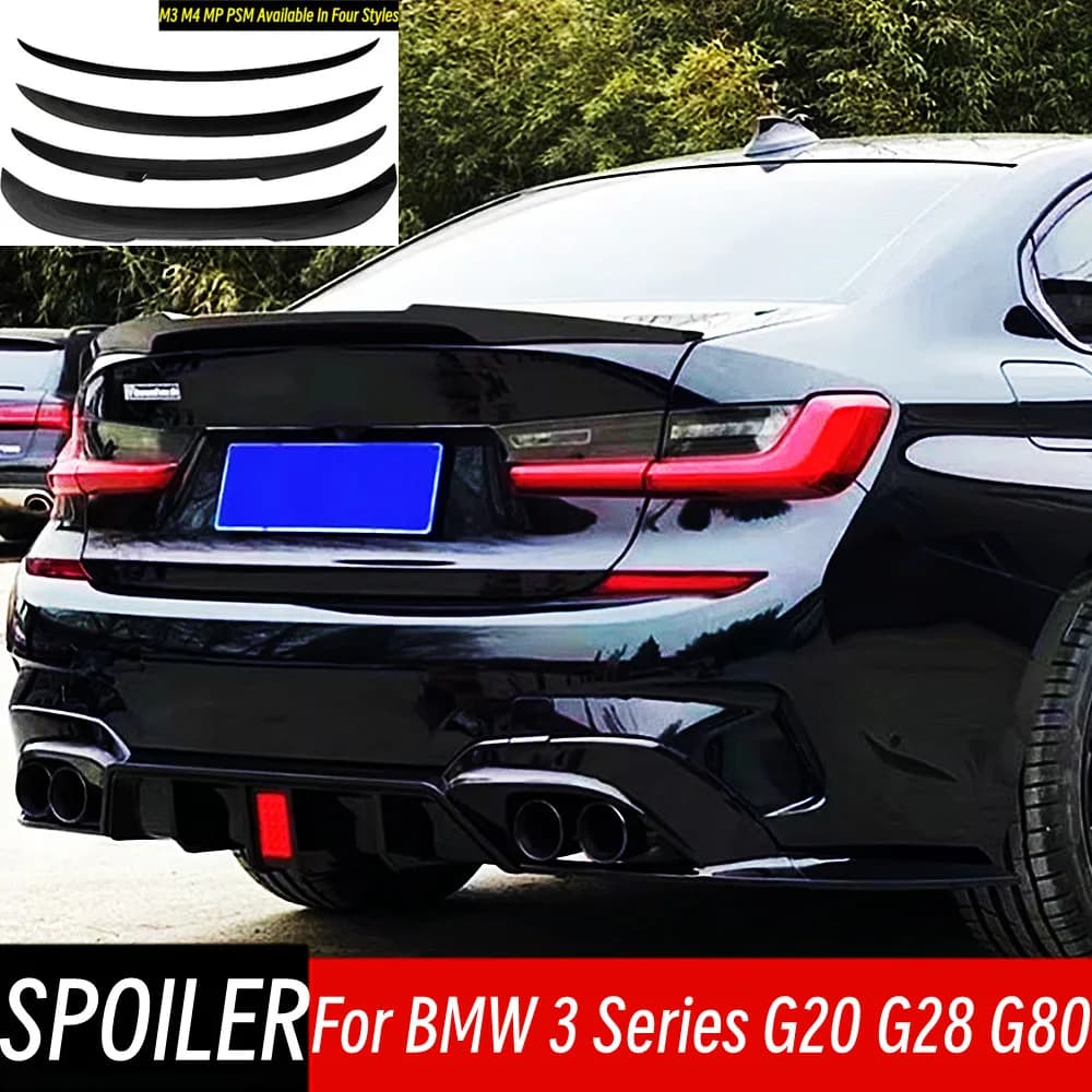 For 2019-2023 BMW 3 Series G20 G28 G80 320i 325i 330i M3 M4 MP PSM Style Rear Trunk Lid Spoiler Wings Car Tuning Accessorie Part