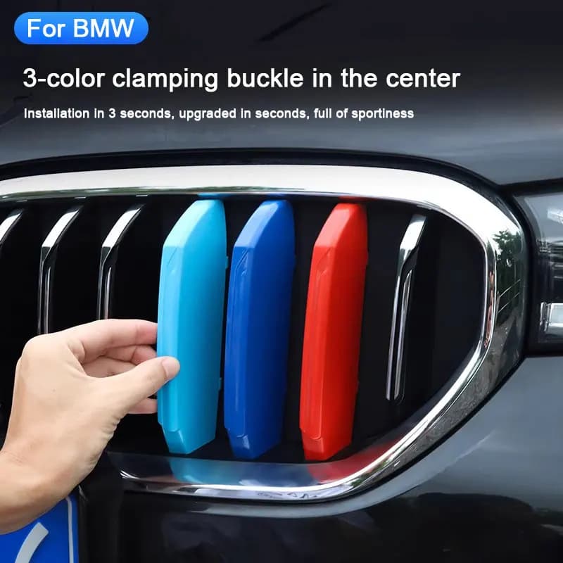 3Pcs Front Grille Trim Strips For BMW Series 1 3 5 7 X1 X3 X4 X5 X6 X7 G60 G90 G01 G02 G30 F90 F34 F30 F80 F48 F39 G05 G06 G07