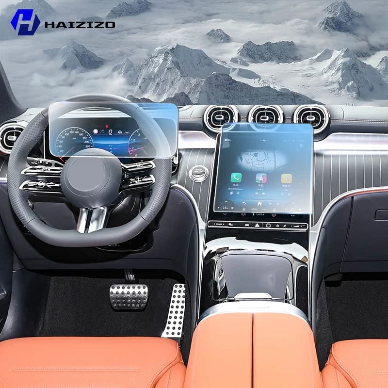 For Mercedes-Benz GLC X254 2023-2025 LCD Screen Anti fingerprint Matte TPU film Car navigation screen protector film Accessories