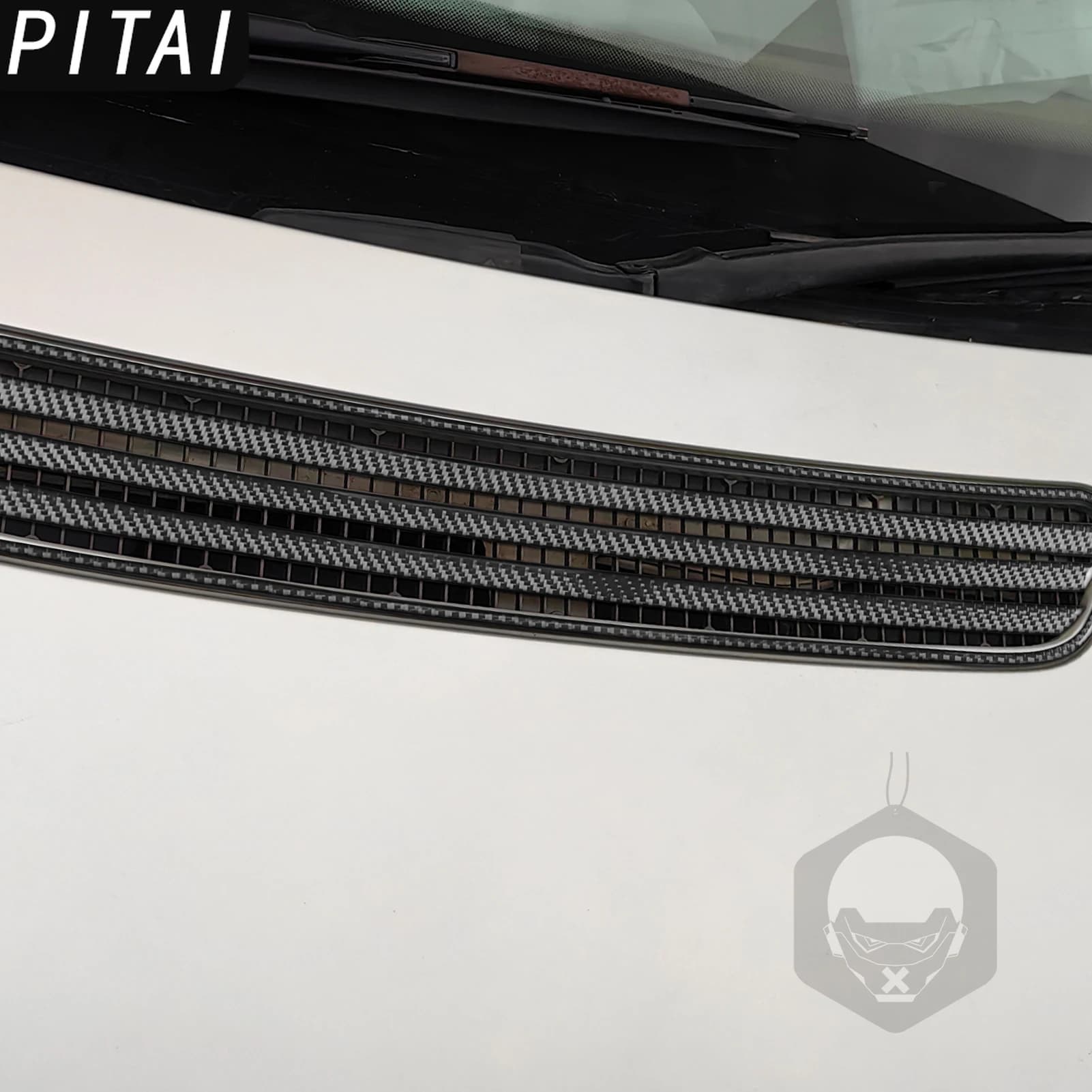 For BMW 7 Series E65 E66 2002-2008 Carbon Fiber Hood Vent Panel Trim Strips Car Exterior Decor Accessories Decoration Sticker