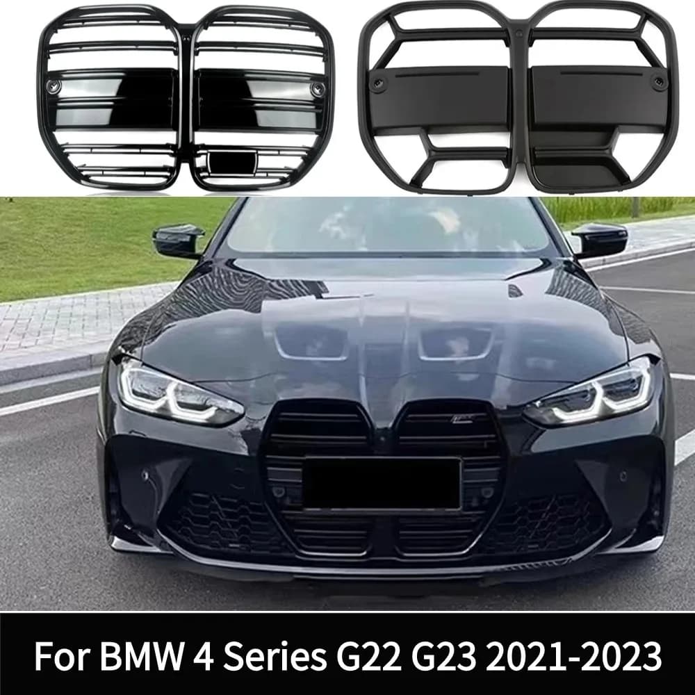 For G22 G23 2021-2024 430i M440i BMW 4 Series Front Radiator Grille Bumper Upgrade M Performance Aluminum Black/Chrome Stylish