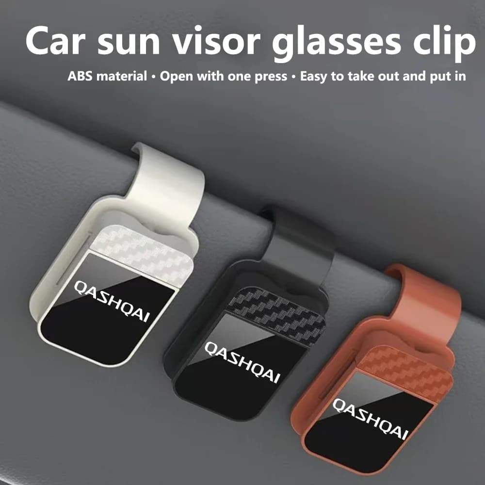 Multi-Function Car Sun Visor Organizer Set-Integrates Glasses Case Sunglasses Clip For Nissan QASHQAI Interior Accessories