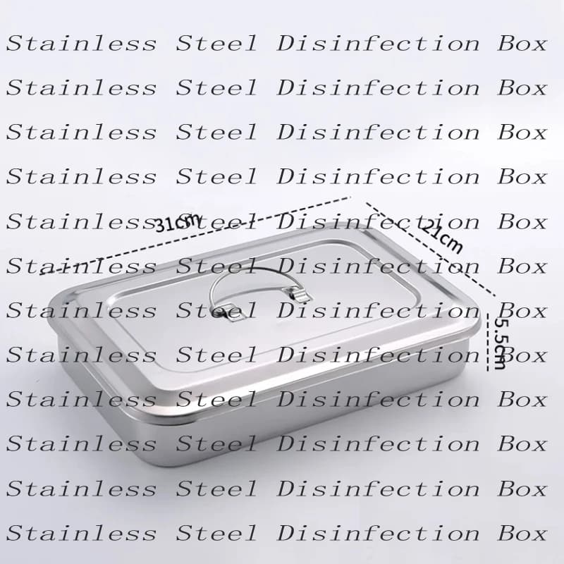Best Quality Stainless Steel Disinfection Box With Cover Instrument High Temperature Disinfection Tray Infusion Treatment Tray