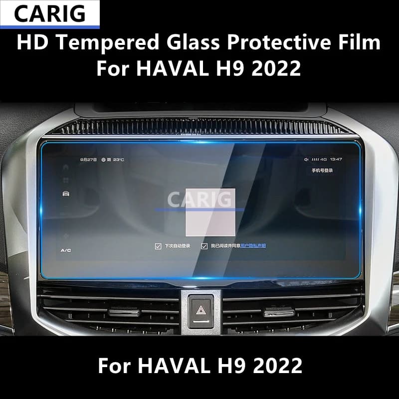For HAVAL H9 2022 Navigation Screen HD Tempered Glass Protective Film Anti-scratch Accessorie Refit