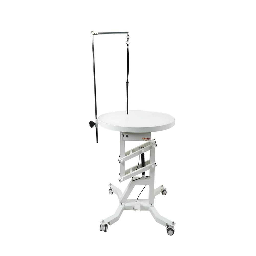 Shernbao FT-831 PRO Air Lifting Round Grooming Table with Bicolor LED Light Dog Grooming Table