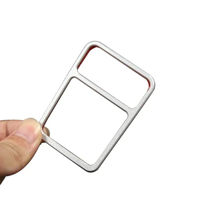 For Porsche Taycan 2019-2025 Aluminum Alloy Red Car Gear Frame Decorative Panel Stickers Interior Accessories