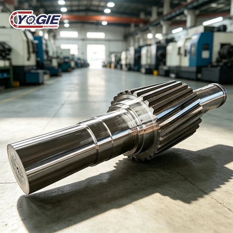 Custom China Manufacturer Forging Steel CNC Machined Drive Transmission Toothed Spur Gear Shaft Assembly for Rotary Kiln & Mill