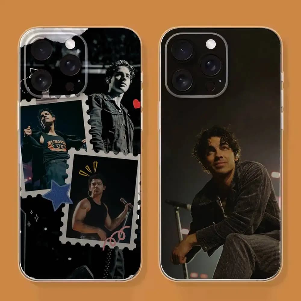 Singer J-Joe Jonas Phone Case For iPhone 6,16,15,14,13,12,11,17 Pro,Max,Plus,X,XS,XR,SE,Mini Transparent Soft Cover