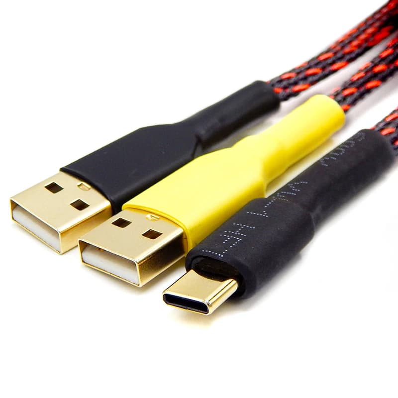 【Hot】High end DAC (power \ signal) separate amplifier usb cable USB C to USB-A Independent power supply