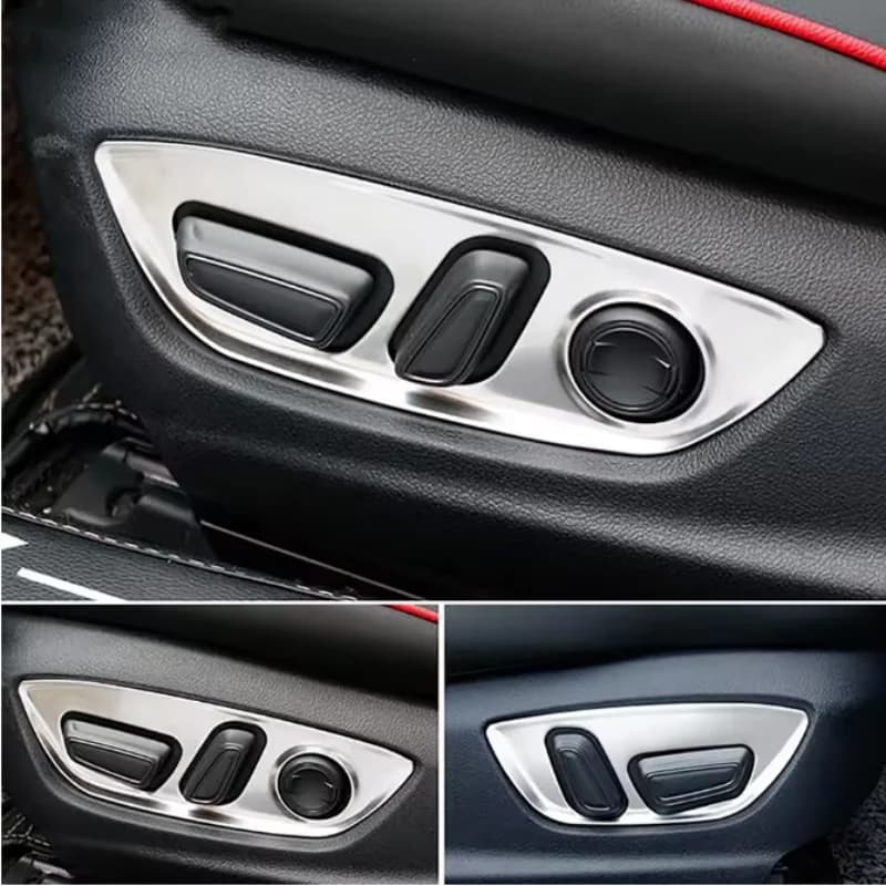For Toyota Camry 70 XV70 2018 2019 2020 2021 2022 2023 Stainless Car Seat Adjustment Switch Knob Trim Cover Stickers Accessories
