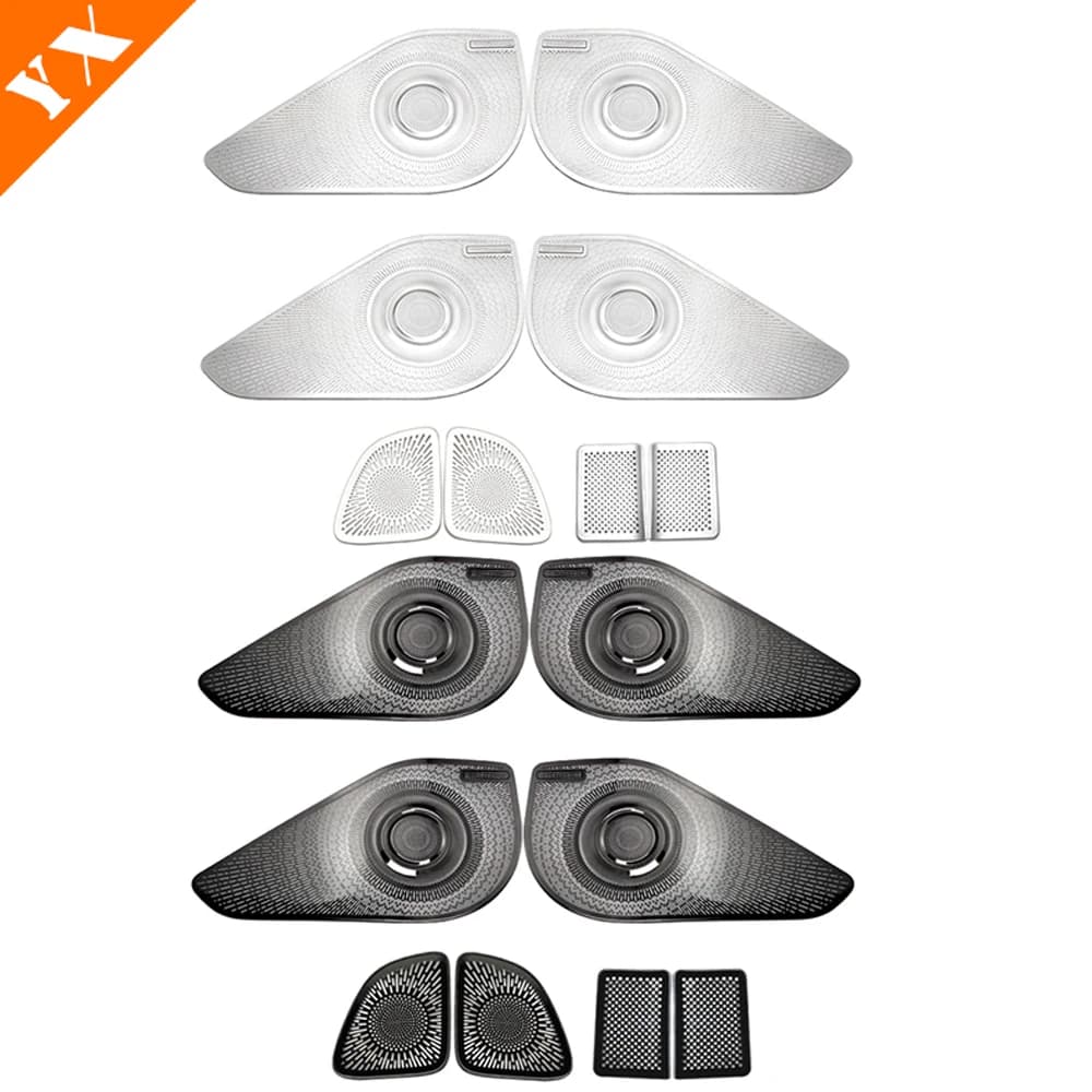 For Tucson NX4 N Line Accessories 2021-2023 Car Interior Speaker Horn Anti Kick/Dust Protection Trim Stainless Black Garnish