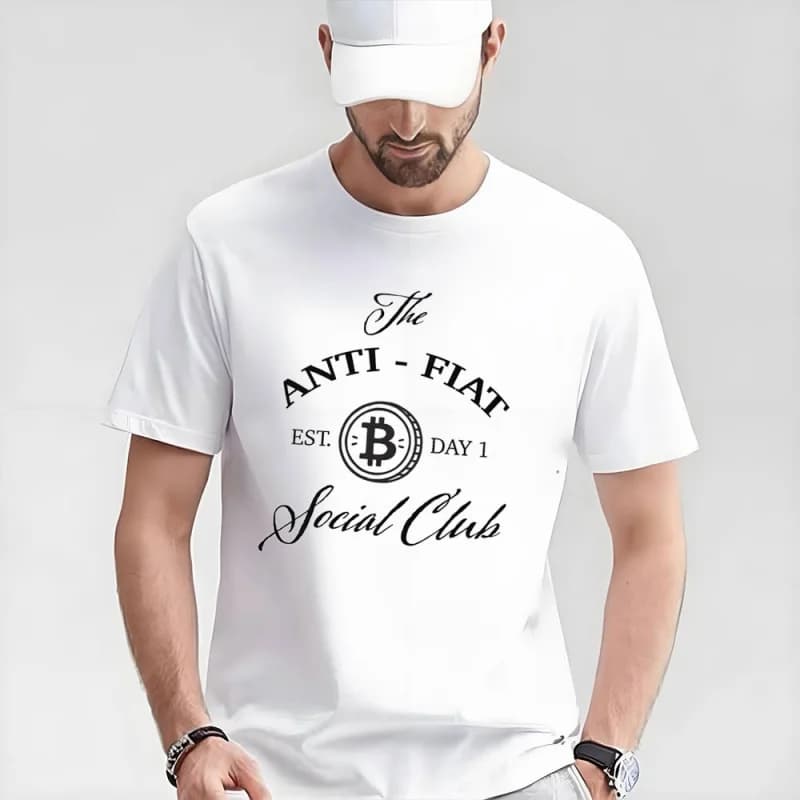 Funny Bitcoin Anti - Fiat Gift t shirt for Crypto Traders BTC Fan Bitcoin Symbol tee 100% cotton Graphic clothesAll size tops