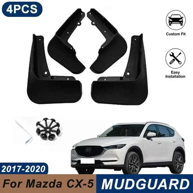 4PCS Car Mud Flaps For Mazda CX-5 2017-2020 Waterproof Anti-Splash Fender Mudguards Auto Exterior Accessories