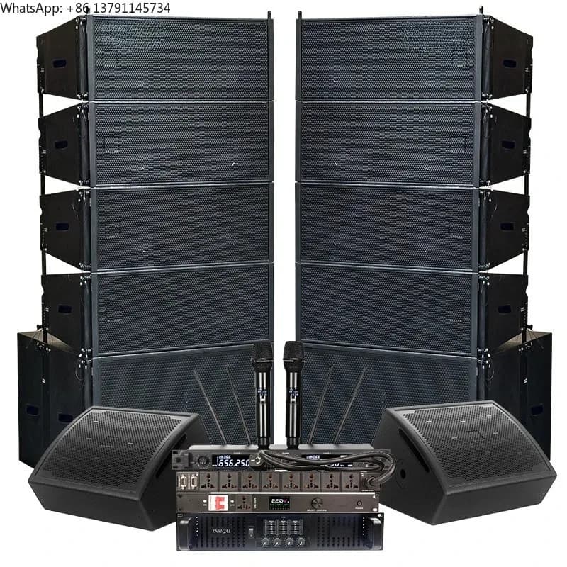 Custom Dual 10 12 Inch Line Array Speaker System Equipo De Sonido Para Eventos Professional Active Passive Line Array Speakers