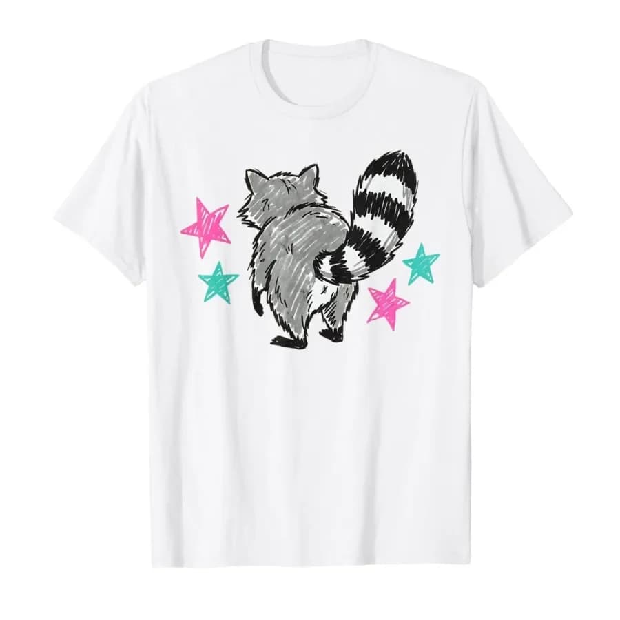 See Ya Soon Racoon Funny Raccoon Saying Quote T-shirt For Men Women 100% Cotton T Shirts Short Sleeve Tops 0424-3