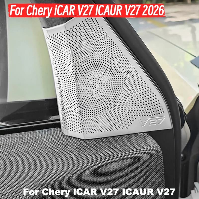 For Chery iCAR V27 ICAUR V27 2026 Car Inner Window Front Triangle Pillar Column Cover Frame Trim Stainless Steel Sticker