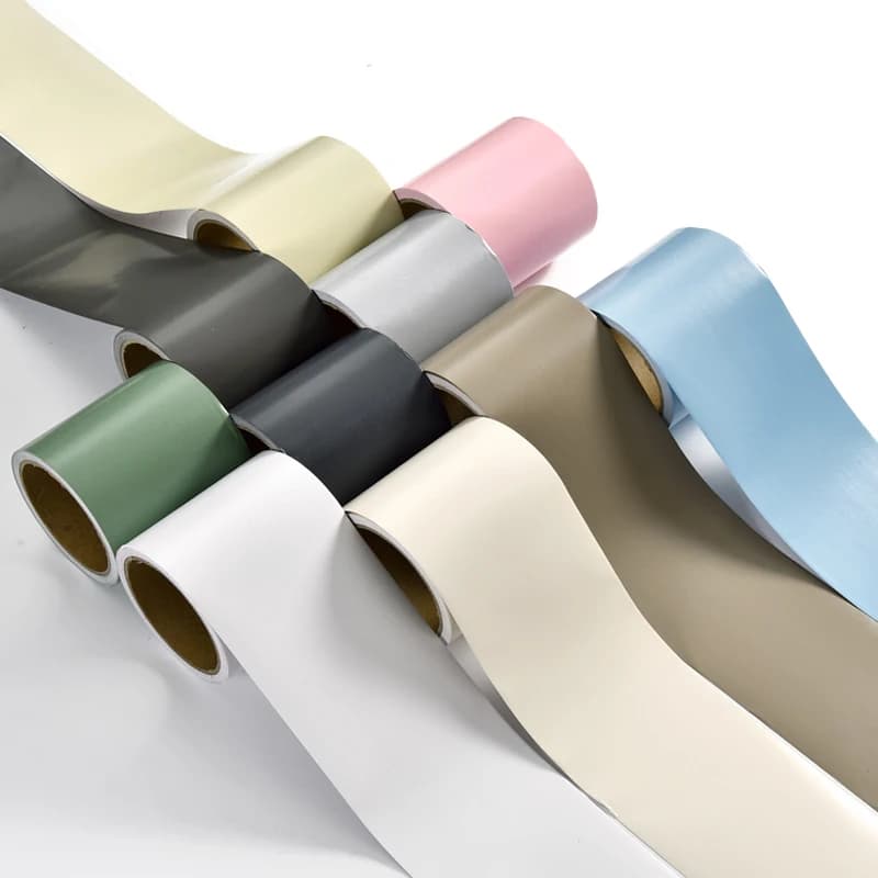 5M PVC Self-adhesive Baseboard Waterproof Wall Sticker Window Sill Door Frame Edge Wrapping Renovation Decorative Lines