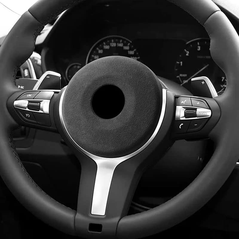 For BMW 1er 2er 3er 5er Steering Wheel Center Covers Boot Made of Alcantara Car Anti Scratch Interior Premium Tuning Accessories