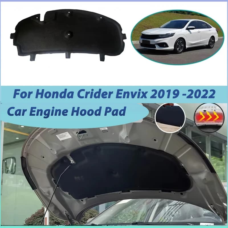 For Honda Crider Envix 2019 2020 2021 2022 Car Engine Hood Sound Covers Heat Insulation Pads Soundproof Cotton Car Accessories