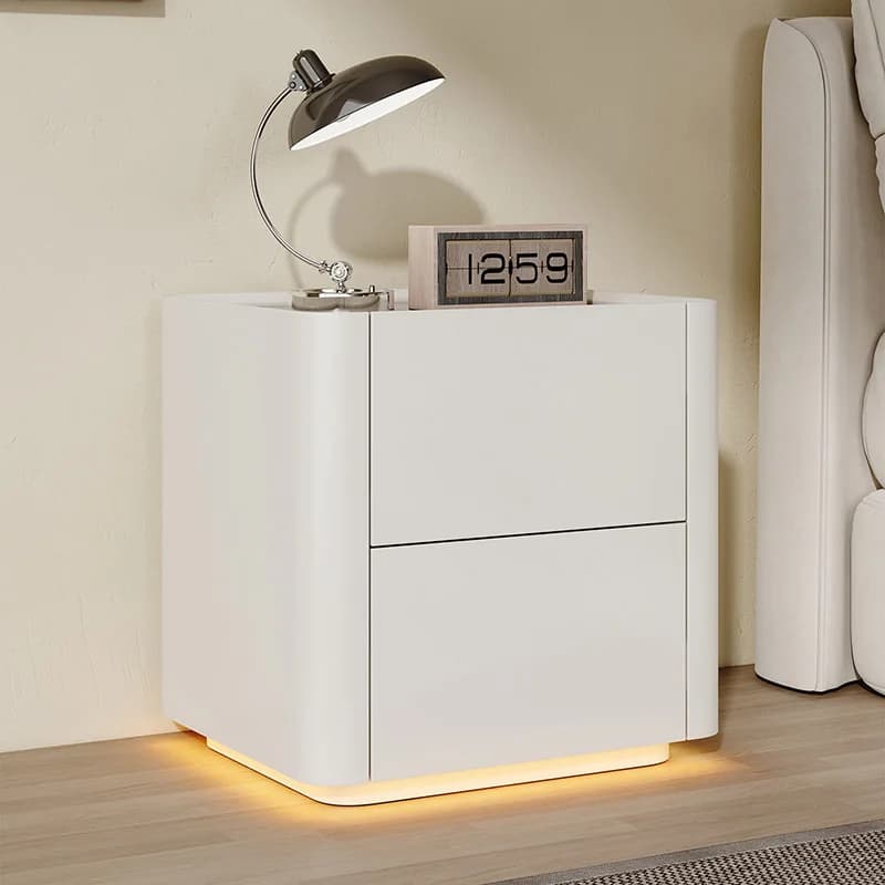 Thickened Large Capacity Nightstand Fashion Multifunctional Bedside Table Vintage Classic Mesita Noche Home Bedroom Furniture