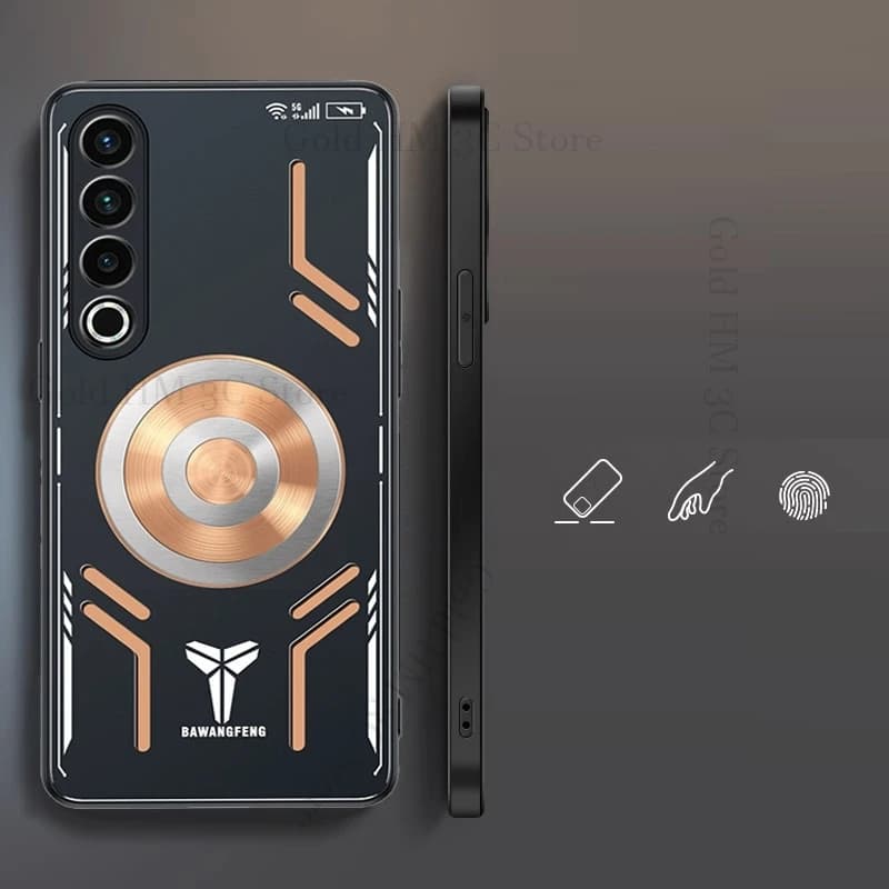 Copper Cooling Heat Dissipation Metal Case For Meizu 21 20 Pro Armor Heavy Duty Protection Cover For Meizu 21 Note 16 Pro Fundas