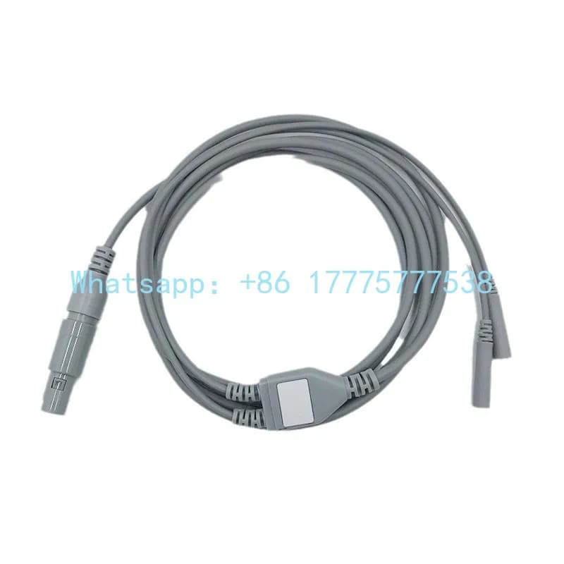 One Piece ECG Cables with 5 Lead Wires 11 Pin Snap Made of Durable TPU Ozone Disinfecting