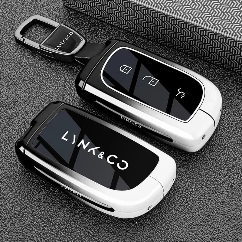 Premium Zinc Alloy Key Cover Case for Lynk & Co 900/900 EMP Exploration Edition/Ultra - Protective Key Fob Shell Keychain