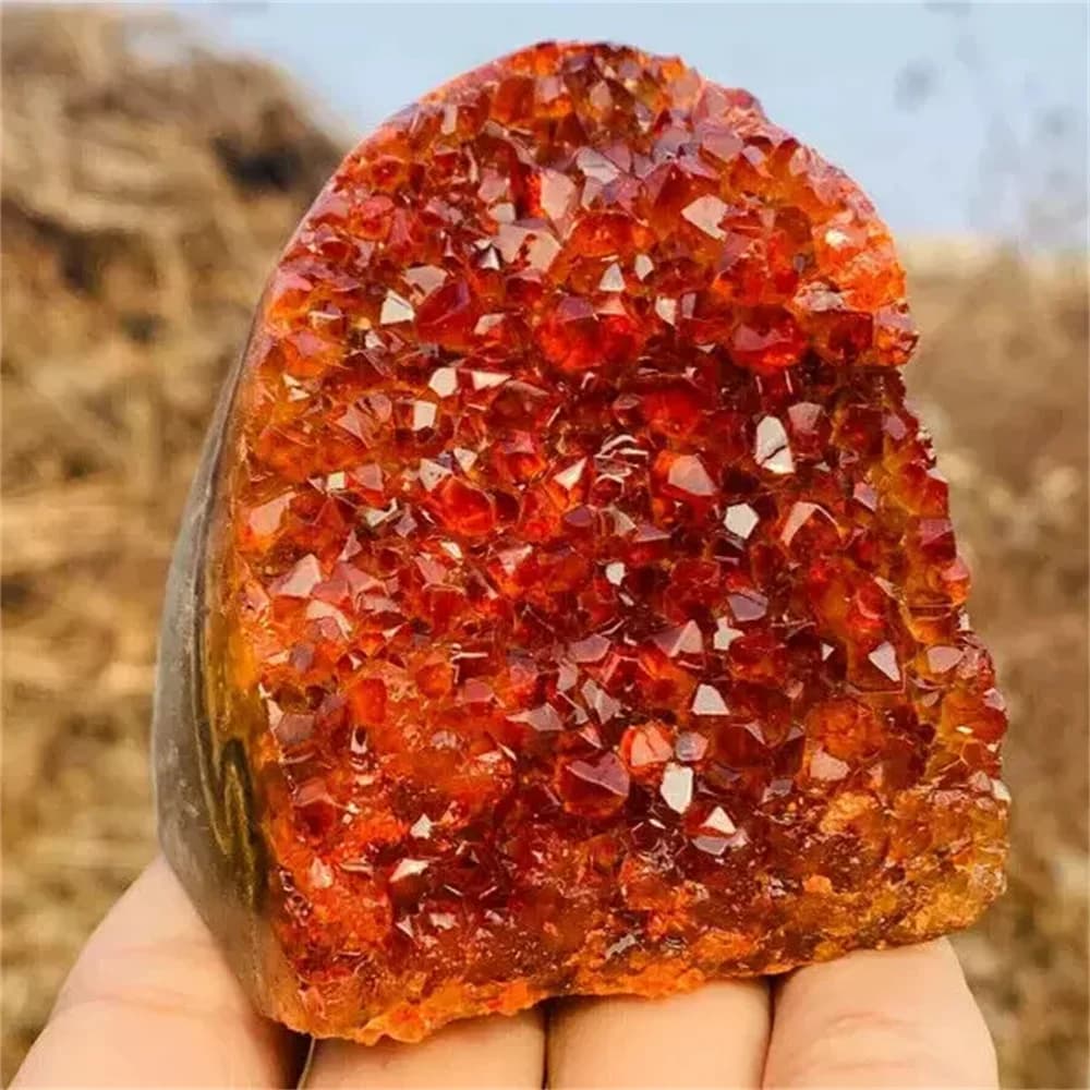 Natural Brazilian citrine clusters, energy gemstones, spiritual healing, gifts, meditation demagnetization, ornaments