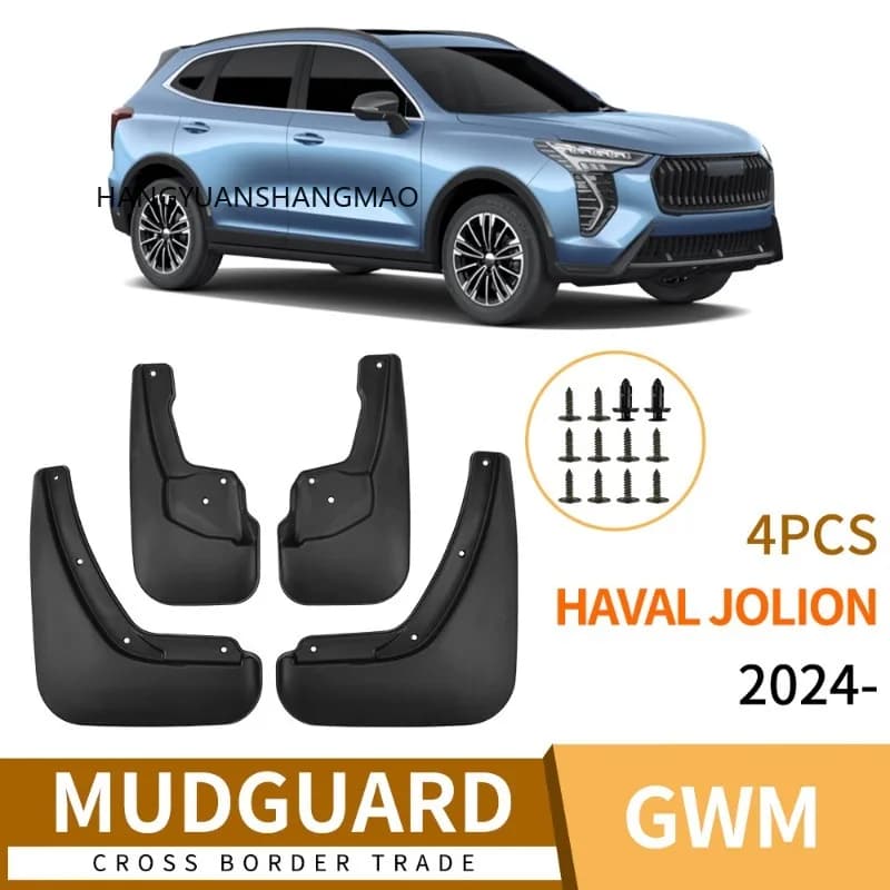 Mudguards FOR Great Wall Haval Jolion 2024 Car Mud Flaps Splash Guards ABS Black Exterior Modification Accessory Anti Mud Sand