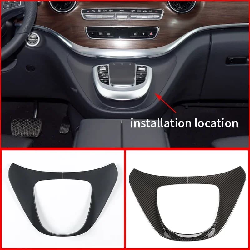 ABS Carbon Fiber For Mercedes Benz V Class W447 V250 V260 15-2022 Car Central Control Multimedia Panel Trim Stickers Accessories