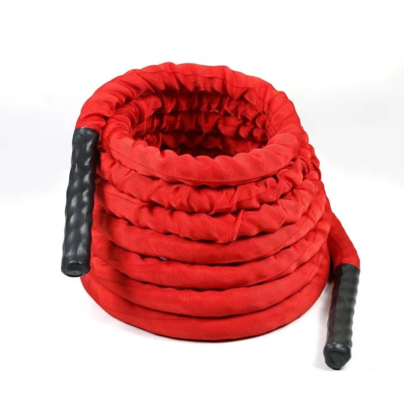 Fitness Battle Rope With Nylon Sleeve 38mm Diameter for Strength Exercise 9m/12m/15m