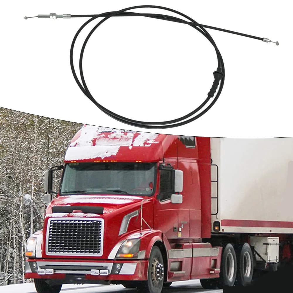 Engine Hood Latch Lock Release Cable Wire for Volvo VNL VNM 2004–2018 82601061 9245503 20433078 20490444