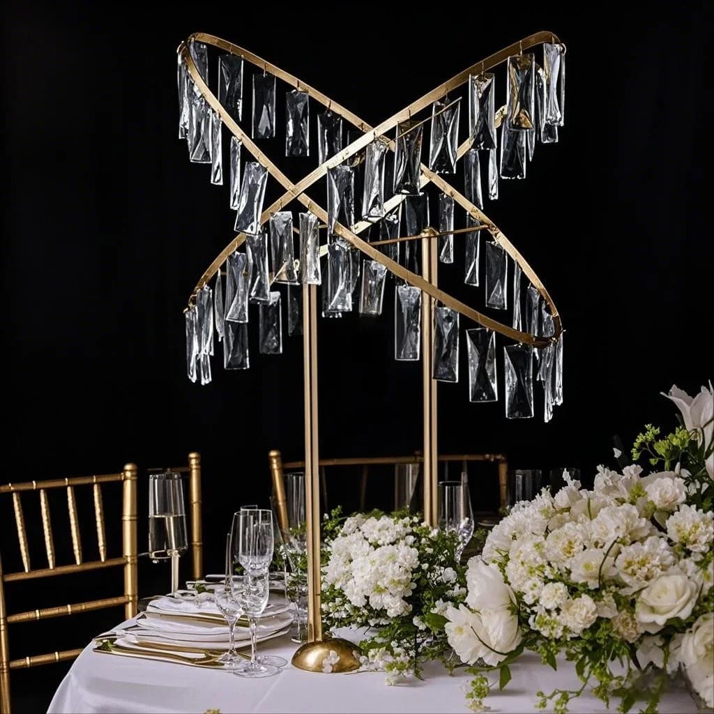 1pcs Luxury Crystal Flower Stand Wedding Decoration Table Centerpieces Candelabra Birthday Party Vase Holder Home Decor