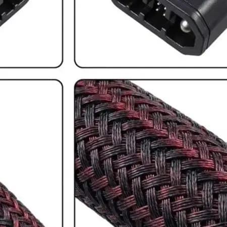 As Shown 20 Inch Power Cord Innovative Cable Design Tool Tools Curved Connector Cable Nylon Weaving Technology