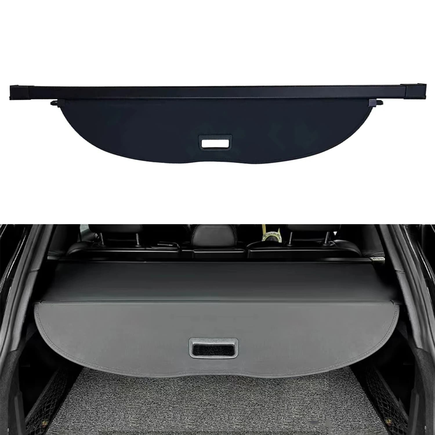 For Porsche Cayenne 2011-2024 Black Car Accessories Rear Trunk Security Shade Retractable Cargo Cover 1Set