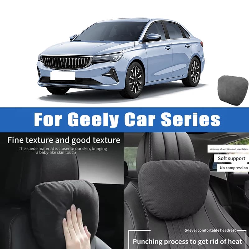 Top Quality Car Headrest Neck Support Seat Soft Neck Pillow Breathable For Geely Coolray Atlas Emgrand Okavango Tugella Azkarra