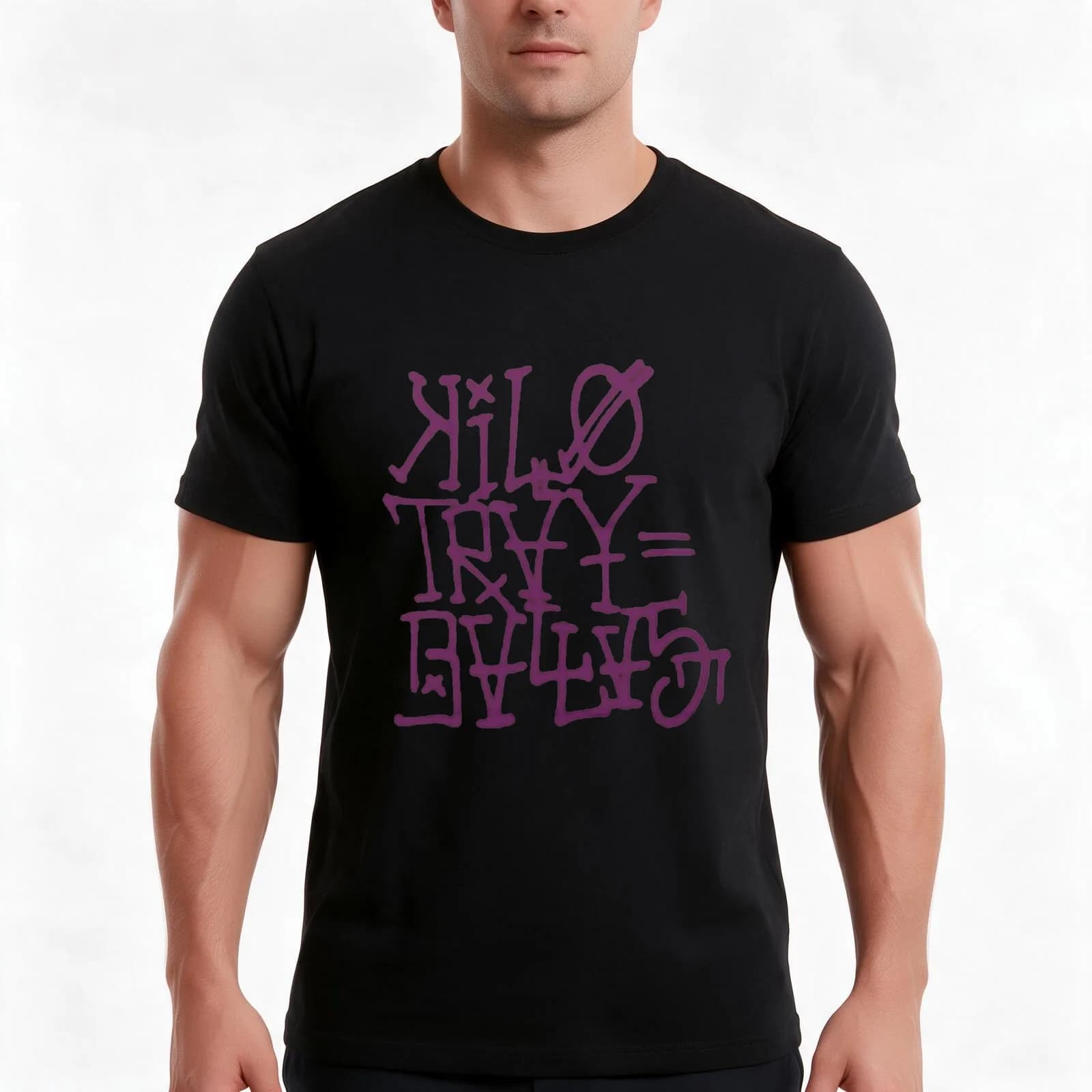 Kilo Tray Ballas T-Shirt, Summer Casual Cotton Tee, Oversized Streetwear Tops, Vintage Graphic Print, Loose Fit Short Sleeve