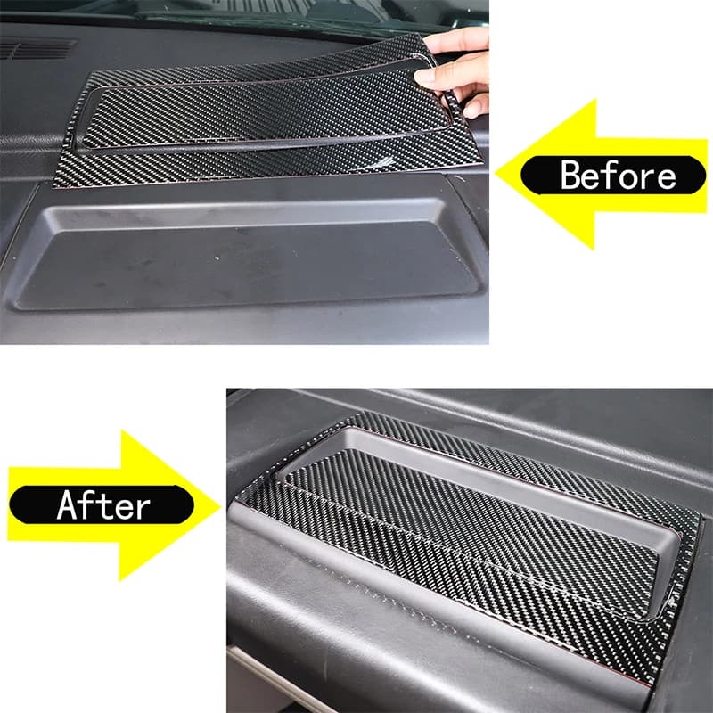 Soft Carbon Fiber For 2003-2007 Hummer H2 Car Central Control Co-Pilot Storage Box Frame Sticker Interior Car styling