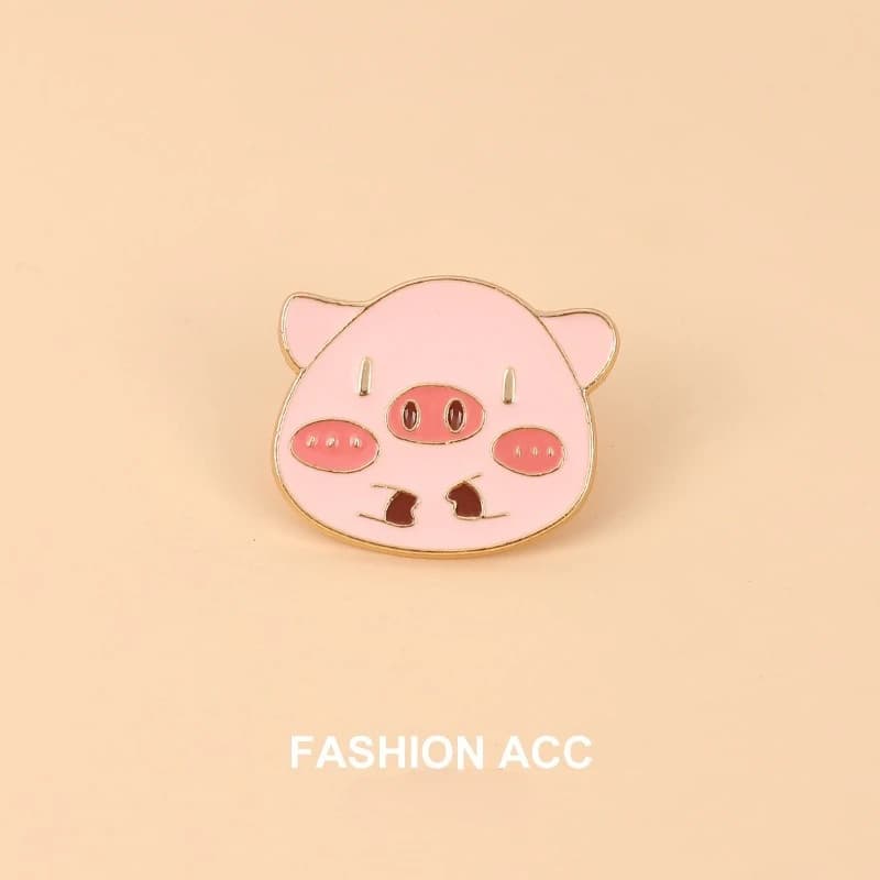 Cute Cartoon Pig Brooch Kawaii Japanese Style Metal Badge Casual Party Gift Pins DIY Clothing Bags Hat Scarf T-shirt Decoration