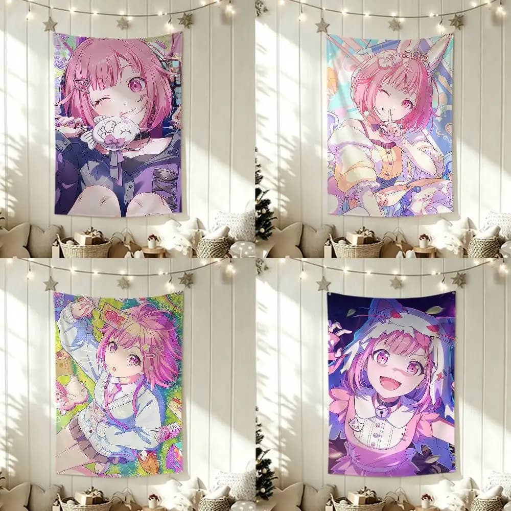 Anime Figure Emu Otori Flags Wall Hanging Tapestry Outdoor Garage Room Decorative flag Background Blanket