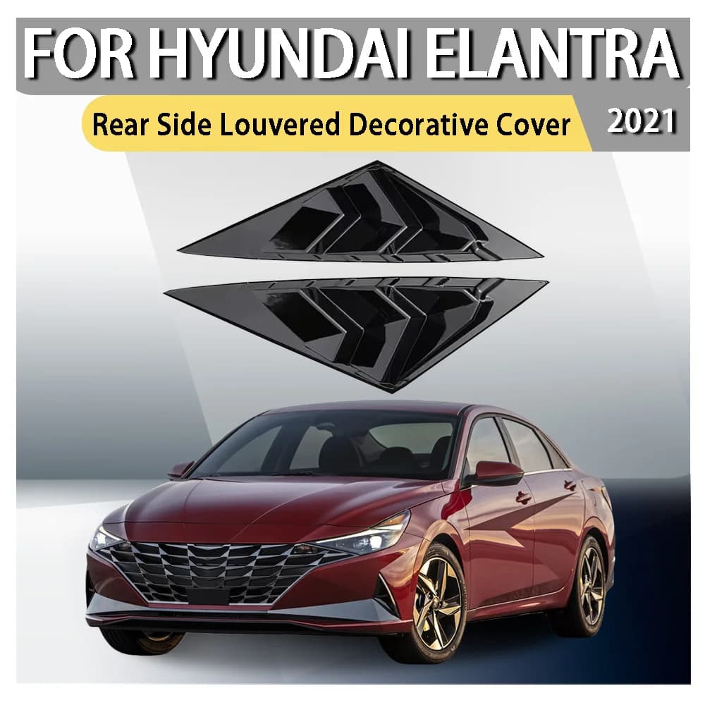ABS Plastic Car Styling Rear Side Louvered Decorative Cover For Hyundai Elantra 2021 Car Decoration Car Upgrade Cars Accessories