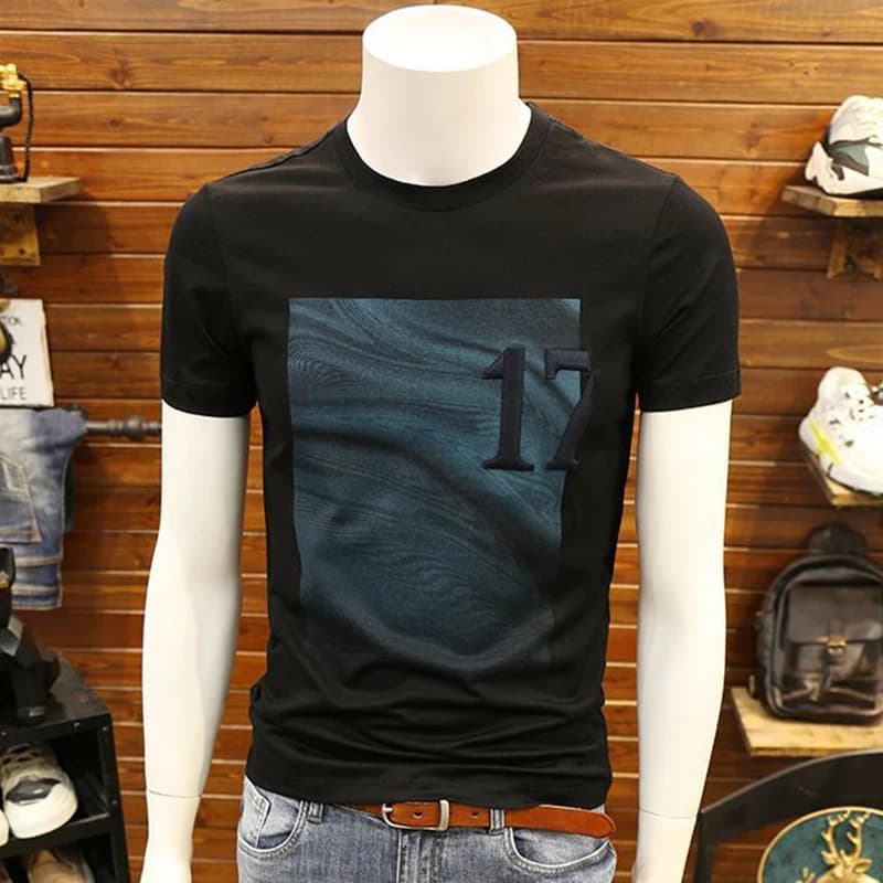 Fashion O-Neck All-match Printed T-Shirt Men Clothing Summer New Loose Casual Pullovers Tops Short Sleeve Korean Tee Shirt