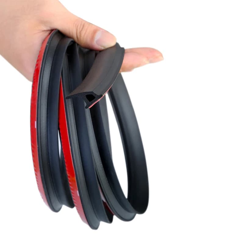 Car Door Seal Strip Weatherstrip Anti-dust Rubber Door Seals Car P Type Sealing Strip Noise Insulation Automobiles Accessories